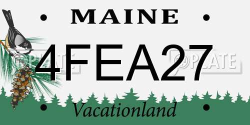 4FEA27 Maine License Plate