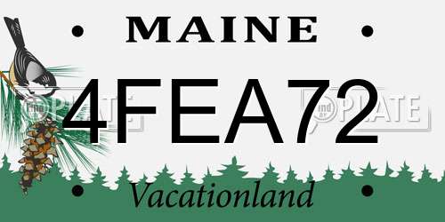 4FEA72 Maine License Plate