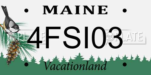 4FSI03 Maine License Plate