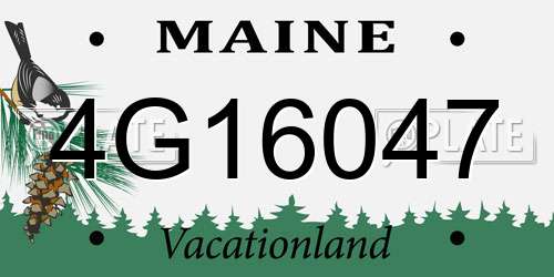 4G16047 Maine License Plate