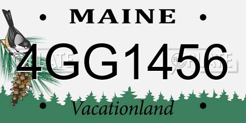 4GG1456 Maine License Plate