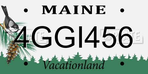 4GGI456 Maine License Plate