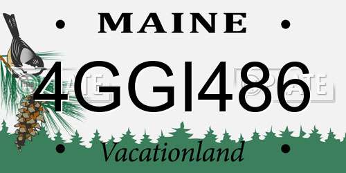 4GGI486 Maine License Plate