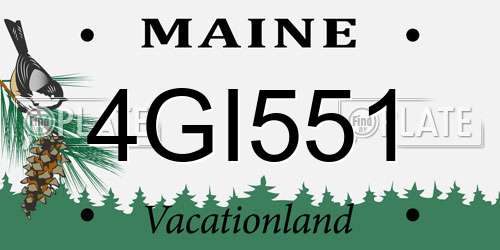 4GI551 Maine License Plate