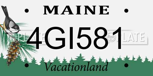 4GI581 Maine License Plate