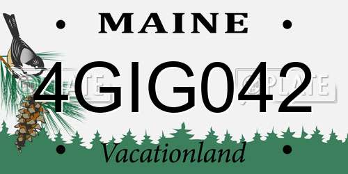 4GIG042 Maine License Plate