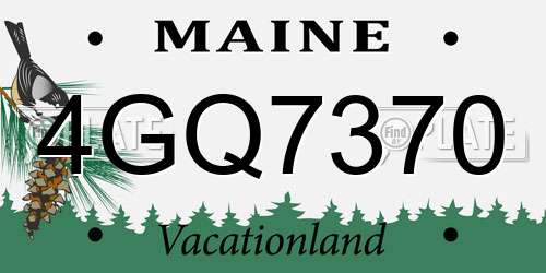 4GQ7370 Maine License Plate