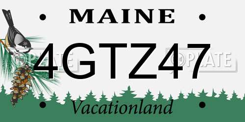 4GTZ47 Maine License Plate