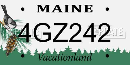 4GZ242 Maine License Plate