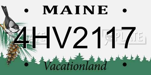 4HV2117 Maine License Plate
