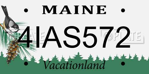 4IAS572 Maine License Plate