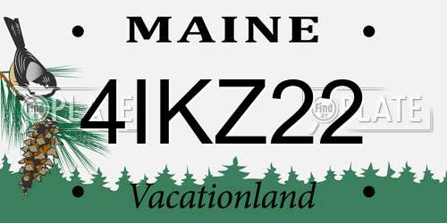 4IKZ22 Maine License Plate