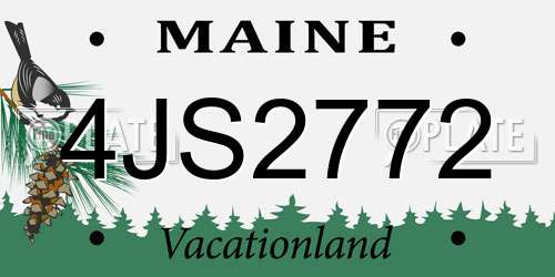 4JS2772 Maine License Plate