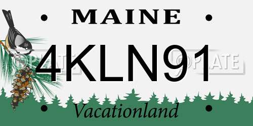 4KLN91 Maine License Plate