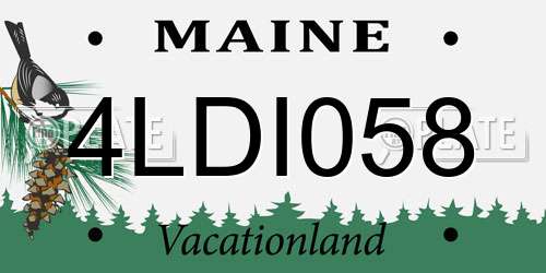 4LDI058 Maine License Plate