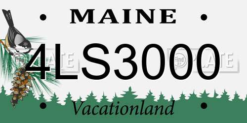 4LS3000 Maine License Plate