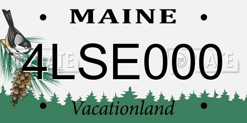 4LSE000 Maine License Plate