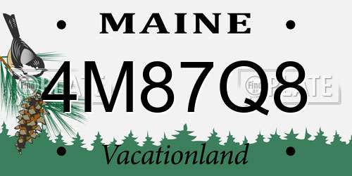 4M87Q8 Maine License Plate