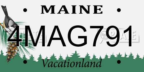 4MAG791 Maine License Plate