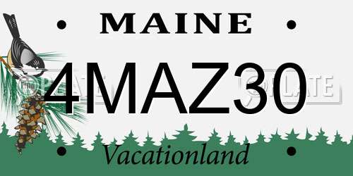 4MAZ30 Maine License Plate