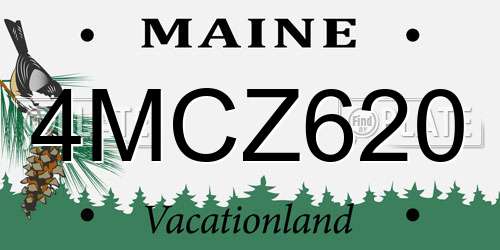 4MCZ620 Maine License Plate