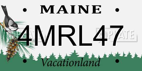 4MRL47 Maine License Plate
