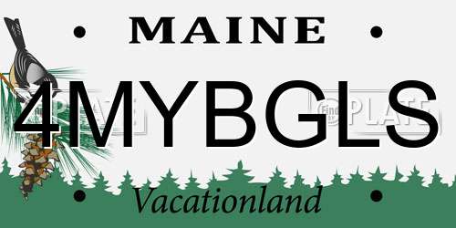 4MYBGLS Maine License Plate