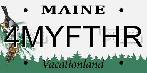 4MYFTHR Maine License Plate