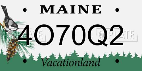 4O70Q2 Maine License Plate