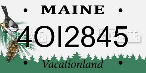 4OI2845 Maine License Plate