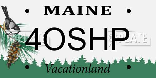 4OSHP Maine License Plate