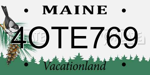 4OTE769 Maine License Plate