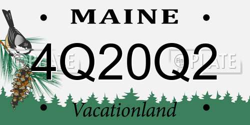 4Q20Q2 Maine License Plate