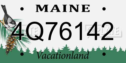 4Q76142 Maine License Plate