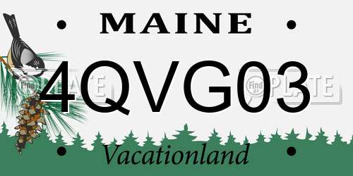 4QVG03 Maine License Plate