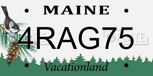 4RAG75 Maine License Plate
