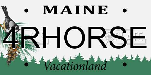 4RHORSE Maine License Plate