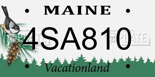 4SA810 Maine License Plate