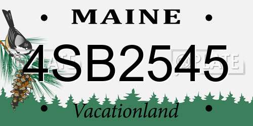 4SB2545 Maine License Plate