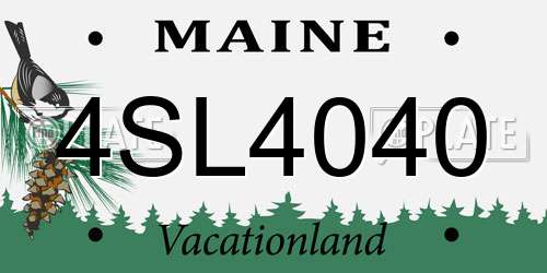 4SL4040 Maine License Plate