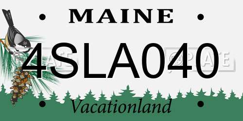 4SLA040 Maine License Plate