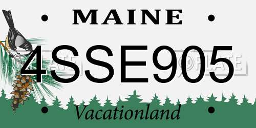 4SSE905 Maine License Plate