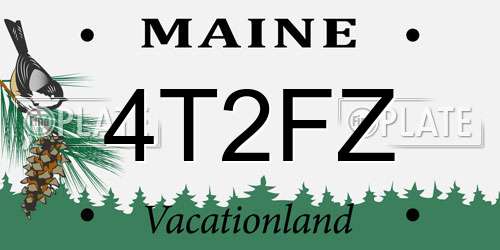 4T2FZ Maine License Plate