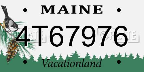 4T67976 Maine License Plate