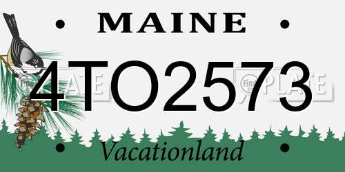 4TO2573 Maine License Plate