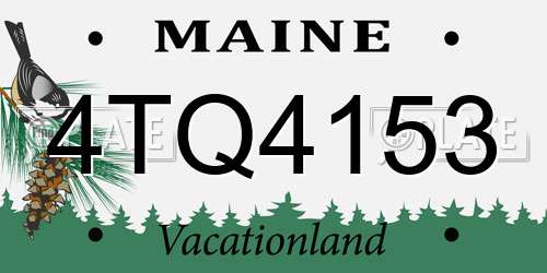 4TQ4153 Maine License Plate