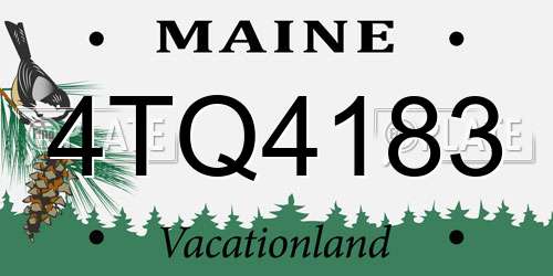 4TQ4183 Maine License Plate