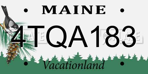 4TQA183 Maine License Plate