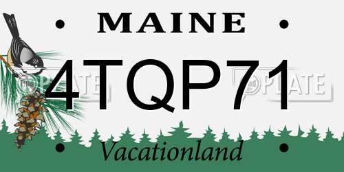 4TQP71 Maine License Plate