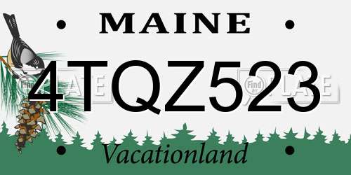 4TQZ523 Maine License Plate